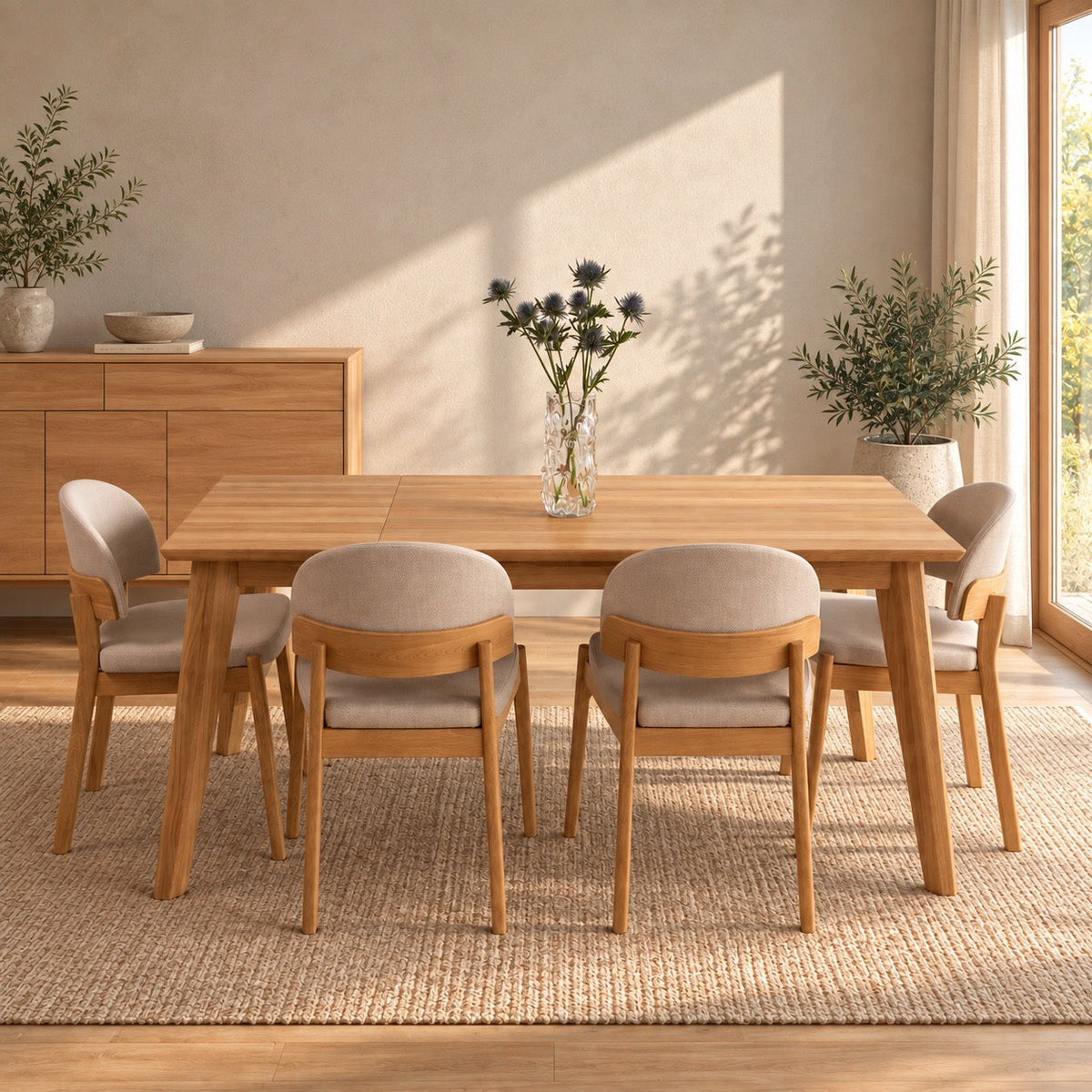 Mesas de comedor de madera maciza