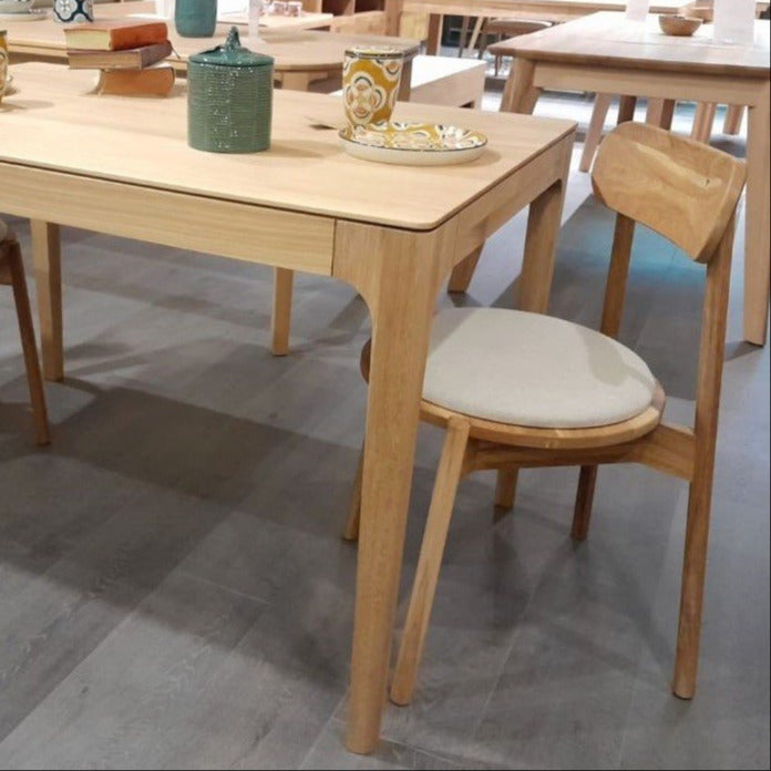 Mesa de comedor fija madera maciza de roble CREATIV | VESKOR