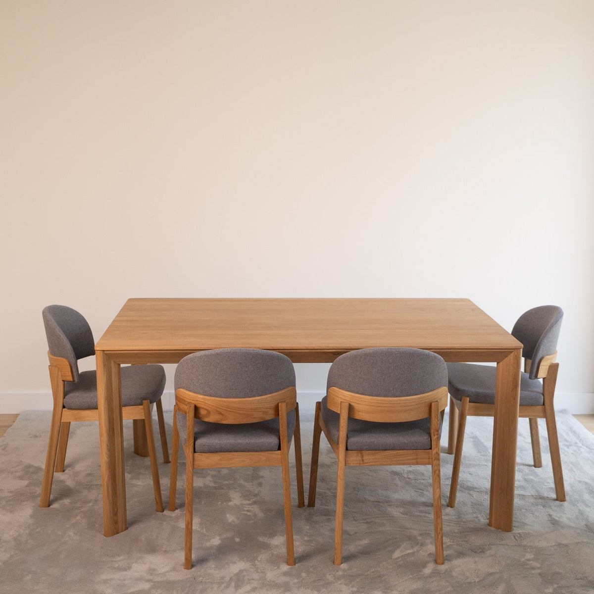 Mesa de comedor fija madera maciza de roble DITA | VESKOR