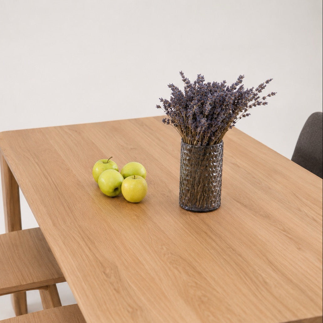 Mesa de comedor fija madera maciza de roble GOLF | VESKOR