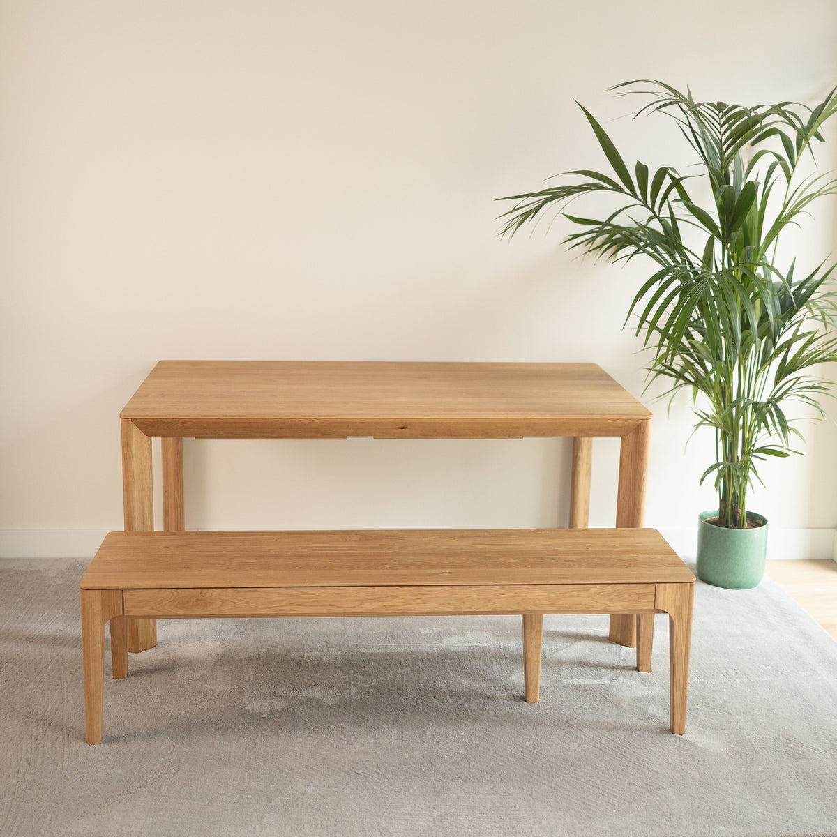 Banco de madera maciza de roble extensible Creativ | VESKOR