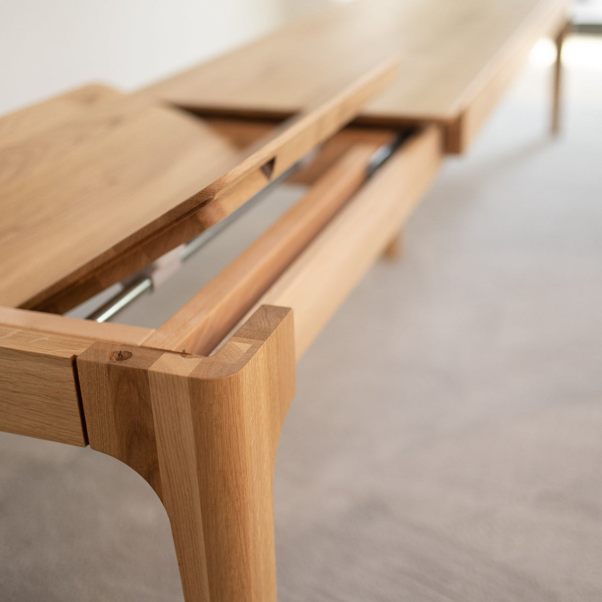Banco de madera maciza de roble extensible Creativ | VESKOR