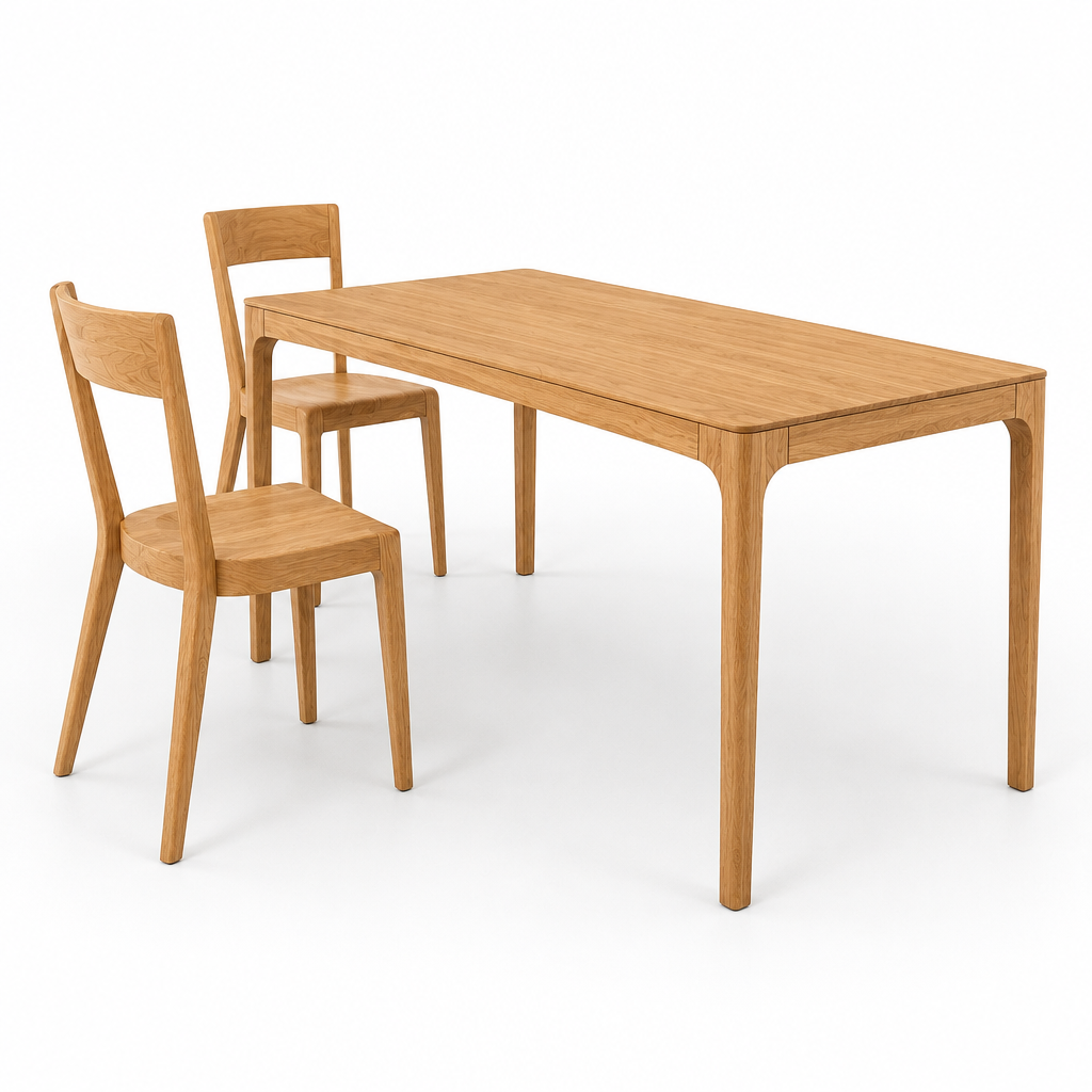 Mesa de comedor fija madera maciza de haya CREATIV | VESKOR