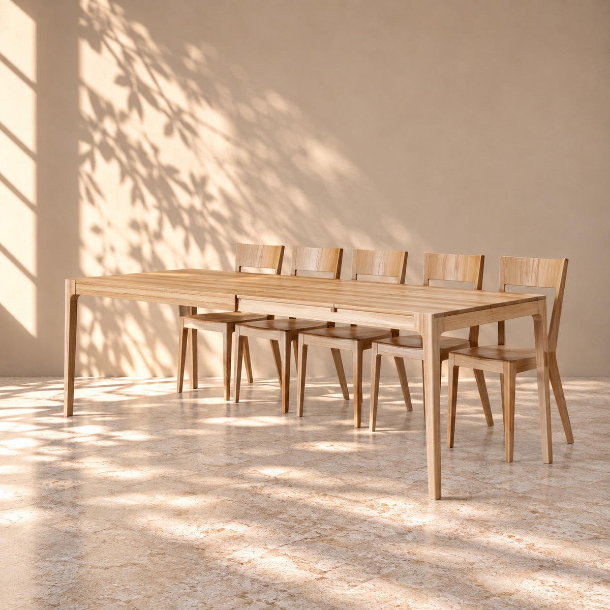 Mesa de comedor extensible madera maciza de haya CREATIV | VESKOR