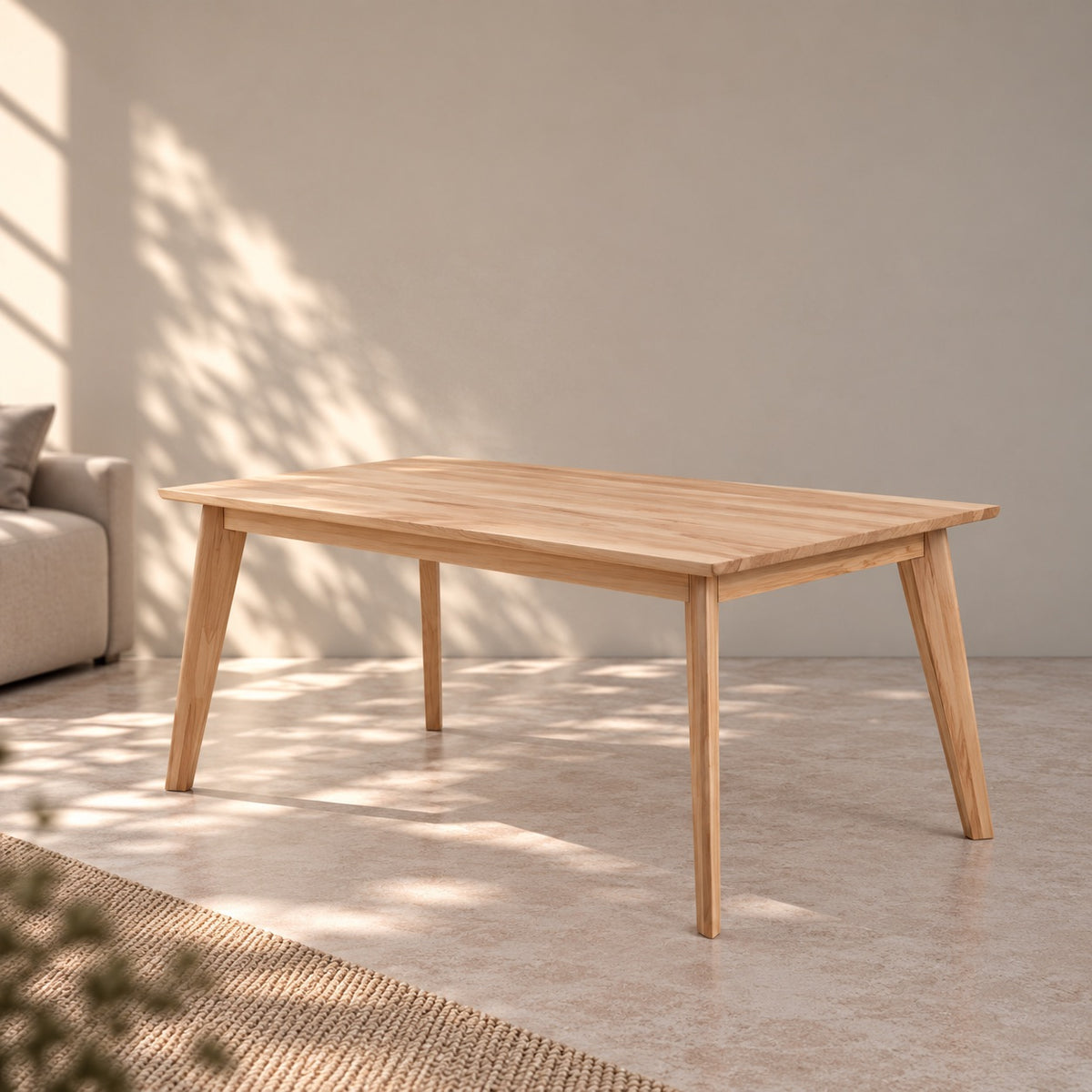 Mesa de comedor fija de madera maciza de haya KAMBIO | VESKOR