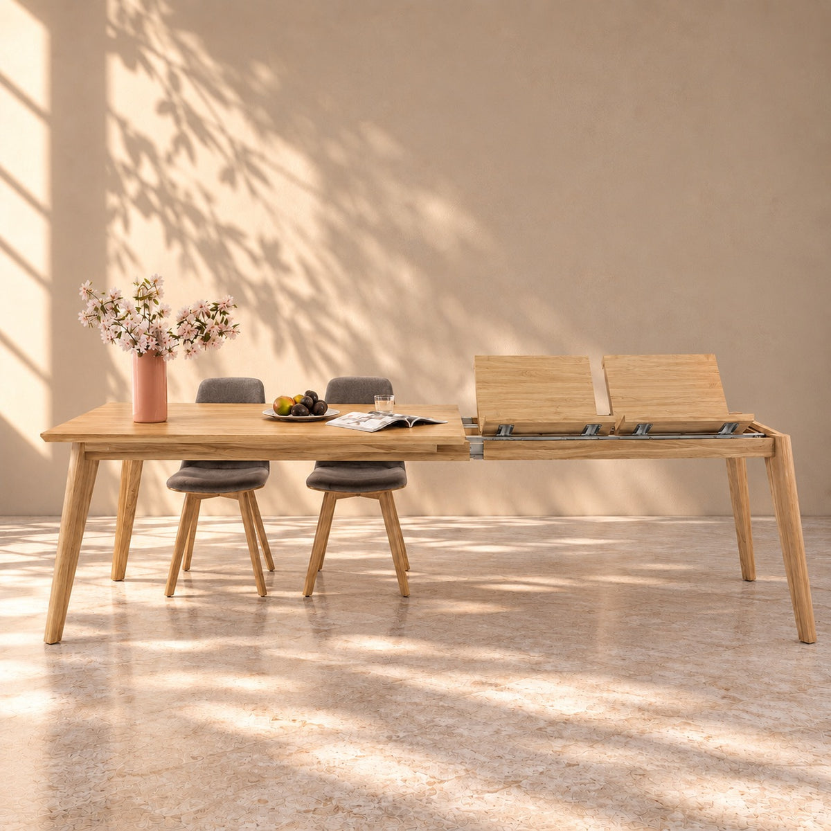 Mesa de comedor extensible madera maciza de haya KAMBIO 2 | VESKOR
