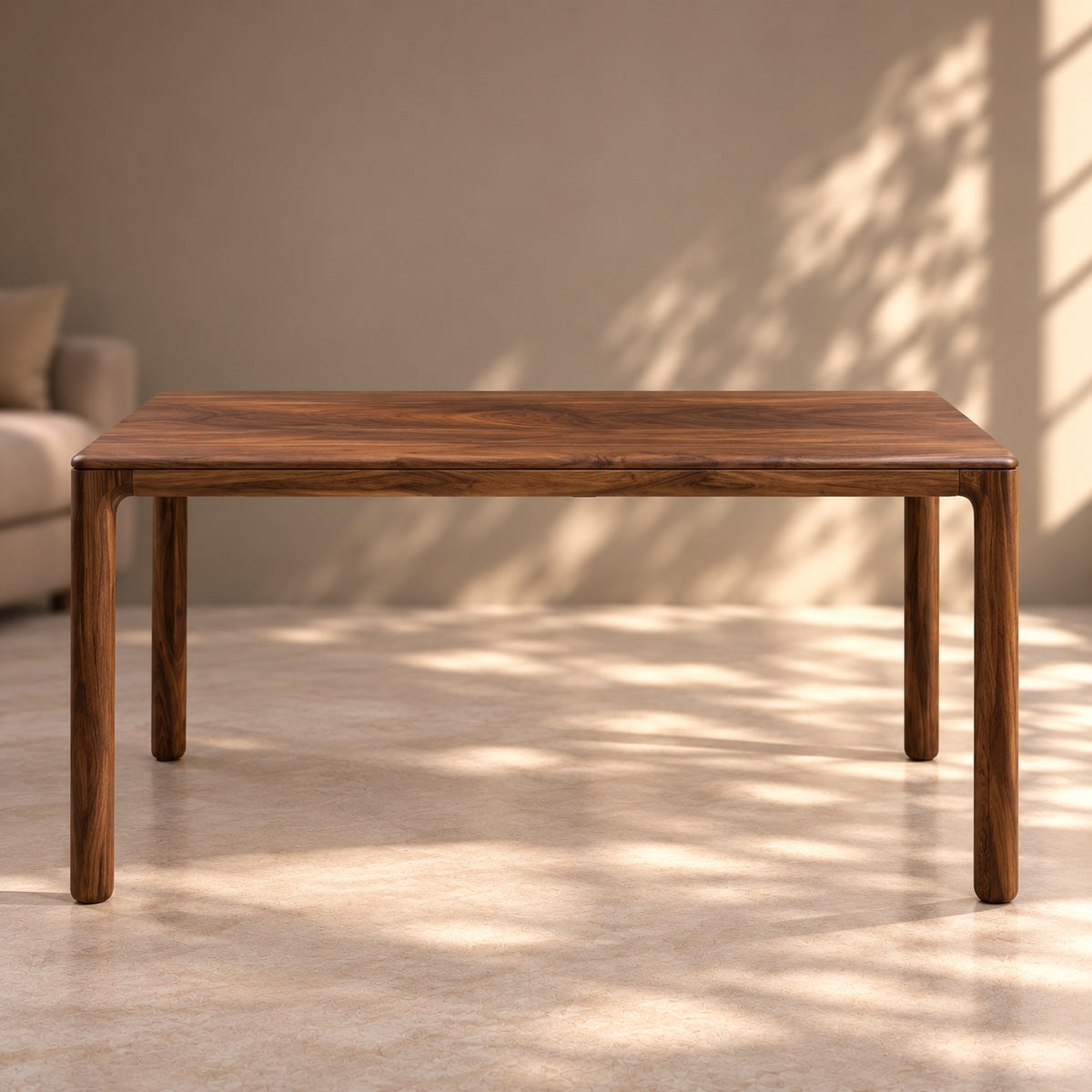 Mesa de comedor de madera maciza de Nogal fija Mondo | VESKOR