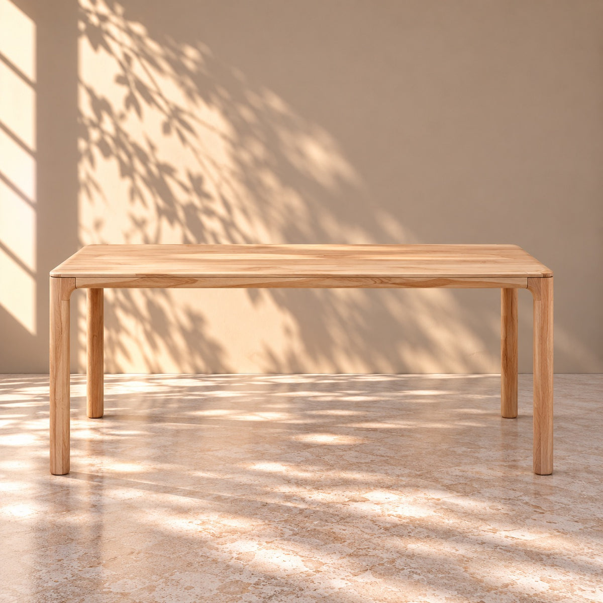 Mesa de comedor fija de madera maciza haya MONDO | VESKOR