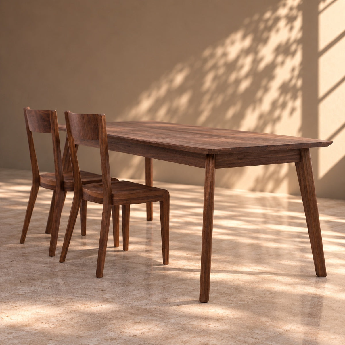 Mesa de comedor de madera maciza de Nogal extensible Premier | VESKOR