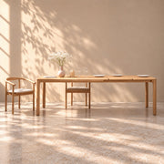 Mesa de comedor extensible de madera maciza de haya MONDO | VESKOR