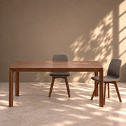 Mesa de comedor de madera maciza de Nogal fija Dita | VESKOR