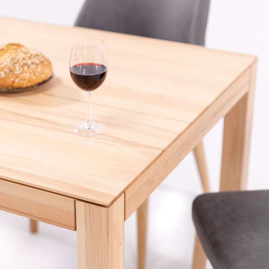 Mesa de comedor fija madera maciza de haya VERDI | VESKOR