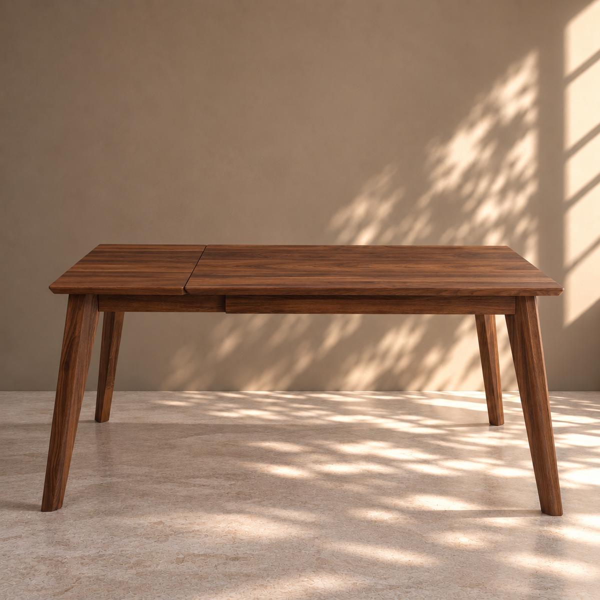Mesa de comedor de madera maciza de Nogal extensible Premier | VESKOR