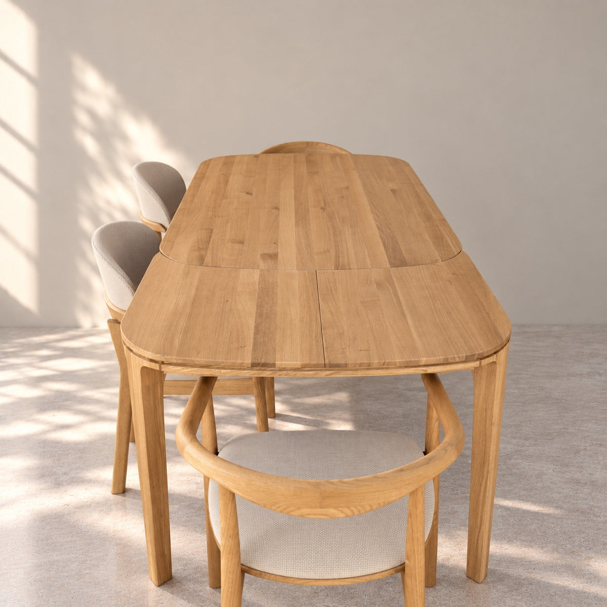 Mesa de comedor extensible madera maciza roble IKONA | VESKOR