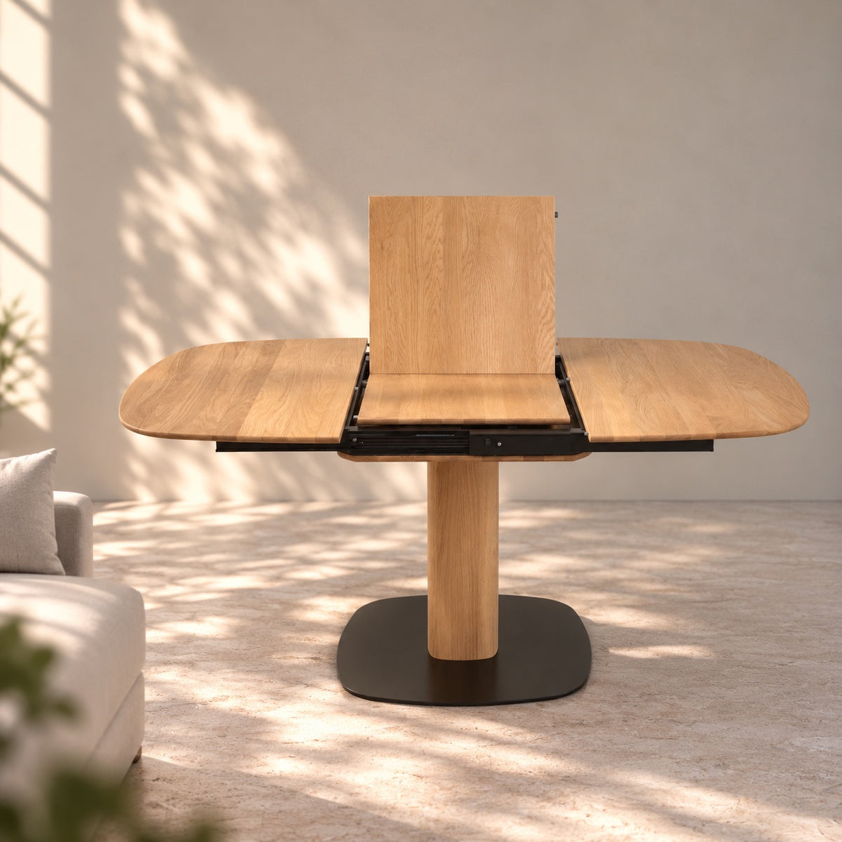 Mesa de comedor extensible madera maciza de roble LUNA | VESKOR
