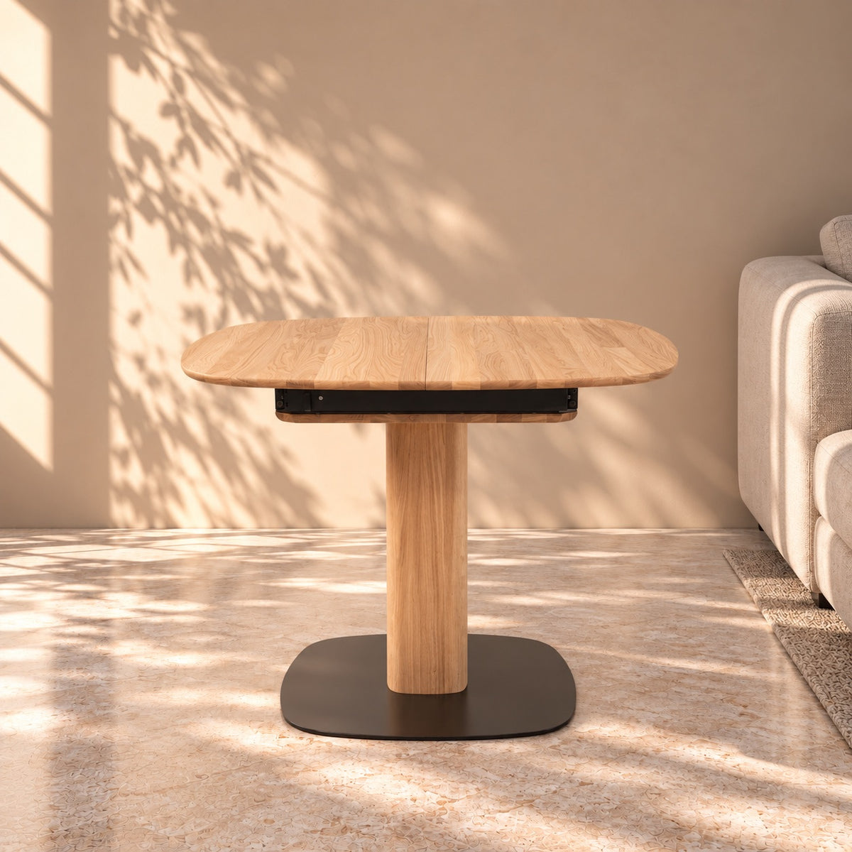 Mesa de comedor extensible madera maciza de haya LUNA | VESKOR