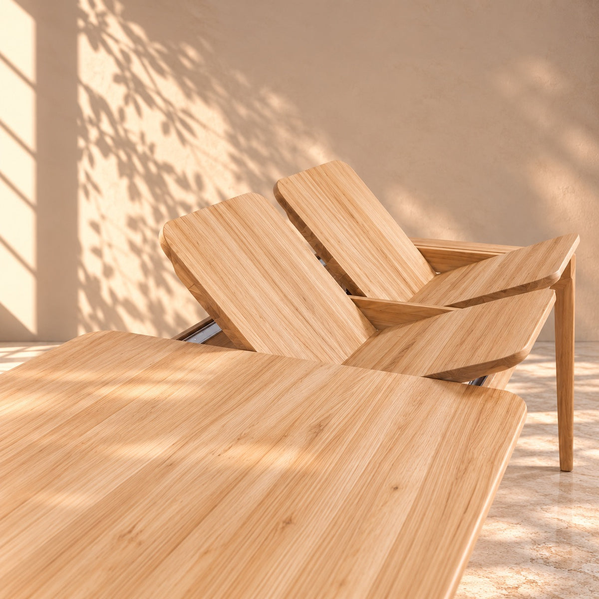 Mesa de comedor extensible de madera maciza de haya TOKIO | VESKOR
