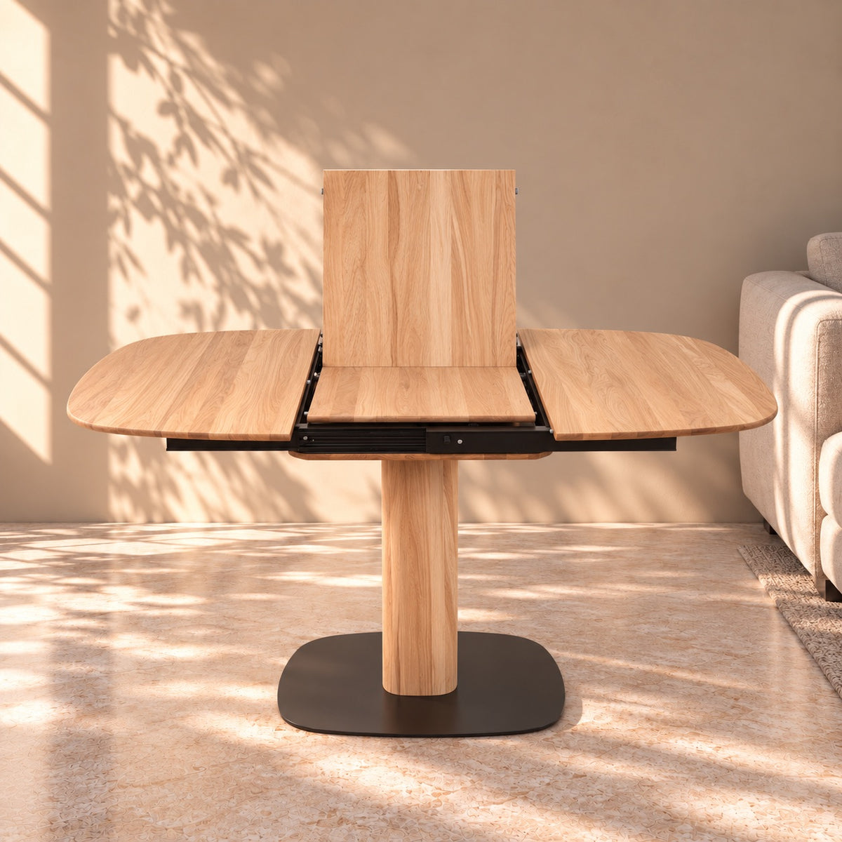 Mesa de comedor extensible madera maciza de haya LUNA | VESKOR