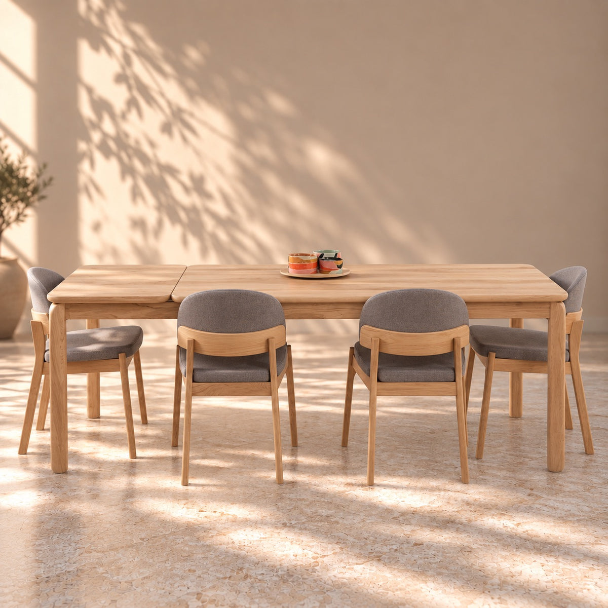 Mesa de comedor extensible madera maciza de haya GOLF | VESKOR