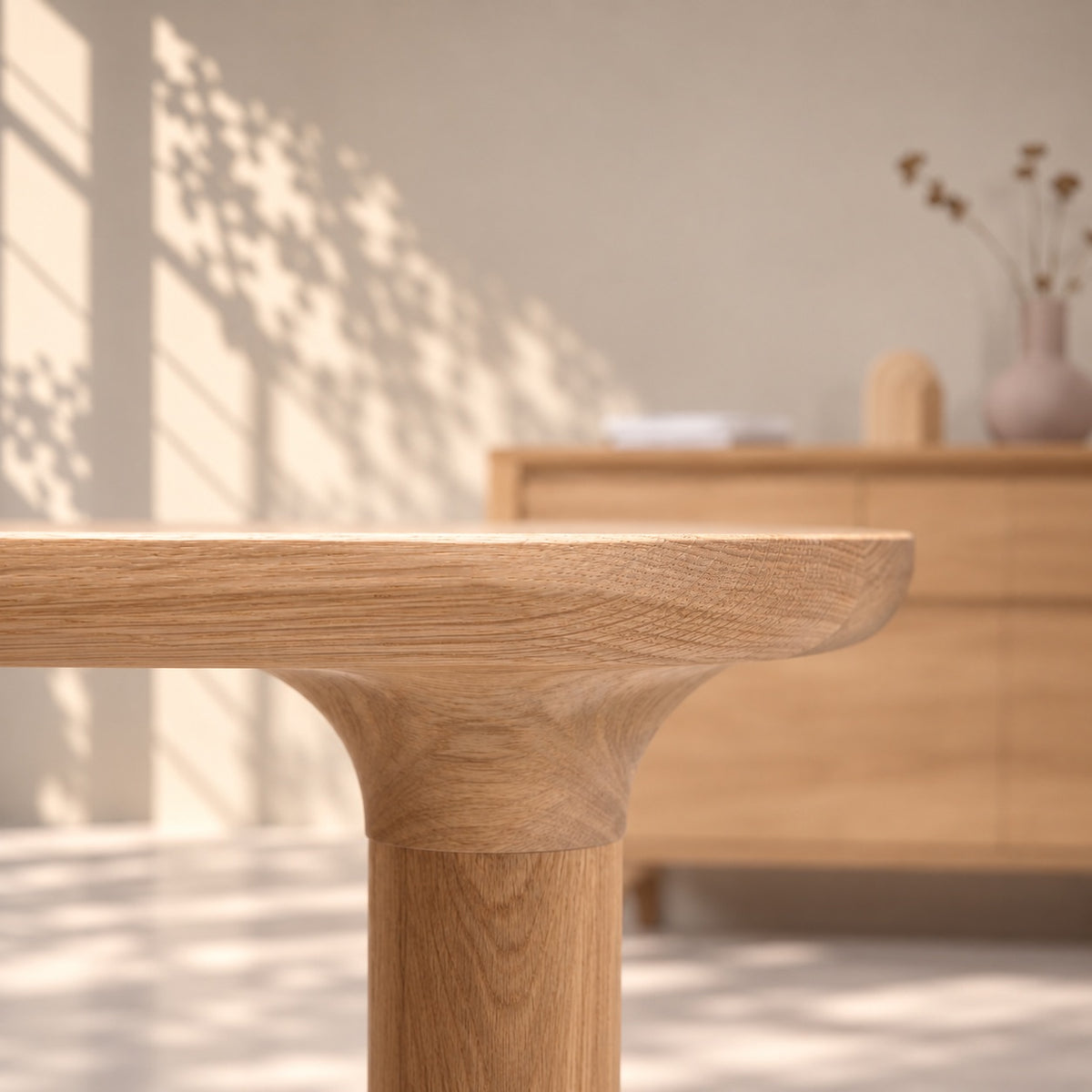 Mesa de comedor de madera maciza de Roble fija Bond | VESKOR