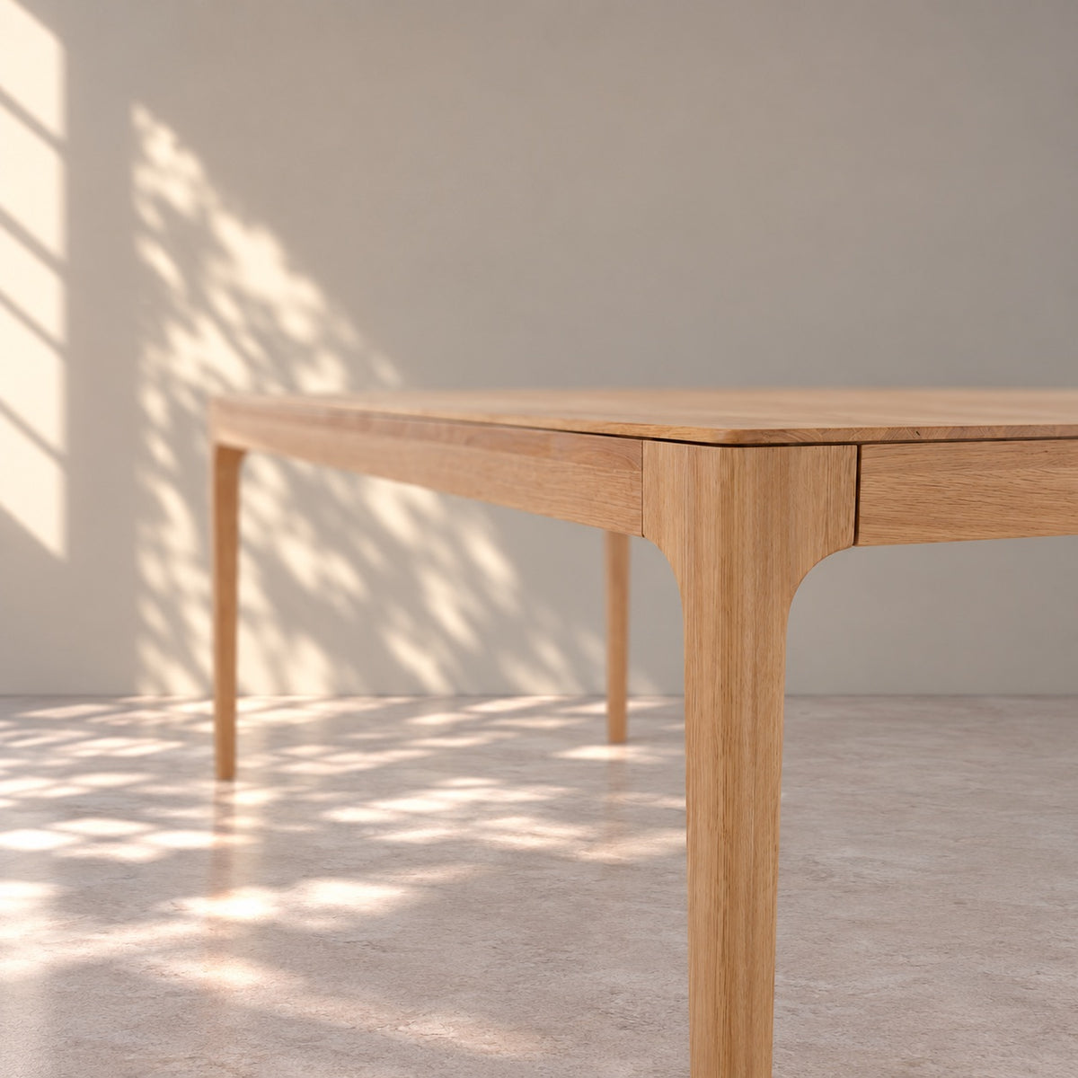 Mesa de comedor fija madera maciza de roble CREATIV | VESKOR