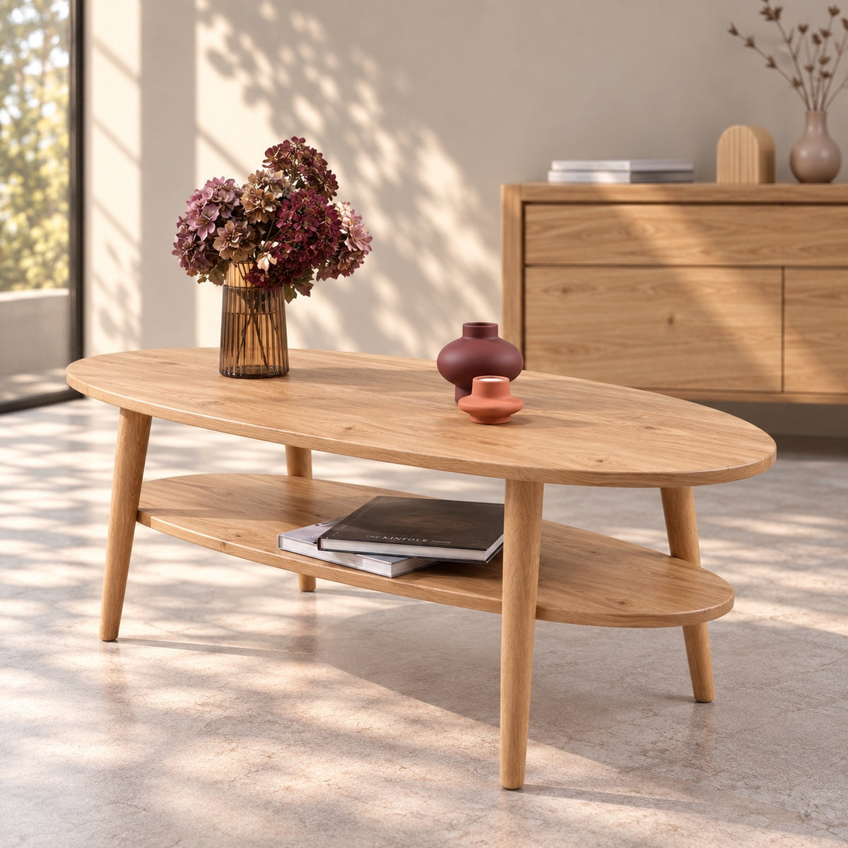 Mesa de centro de madera maciza de Roble Ella | VESKOR