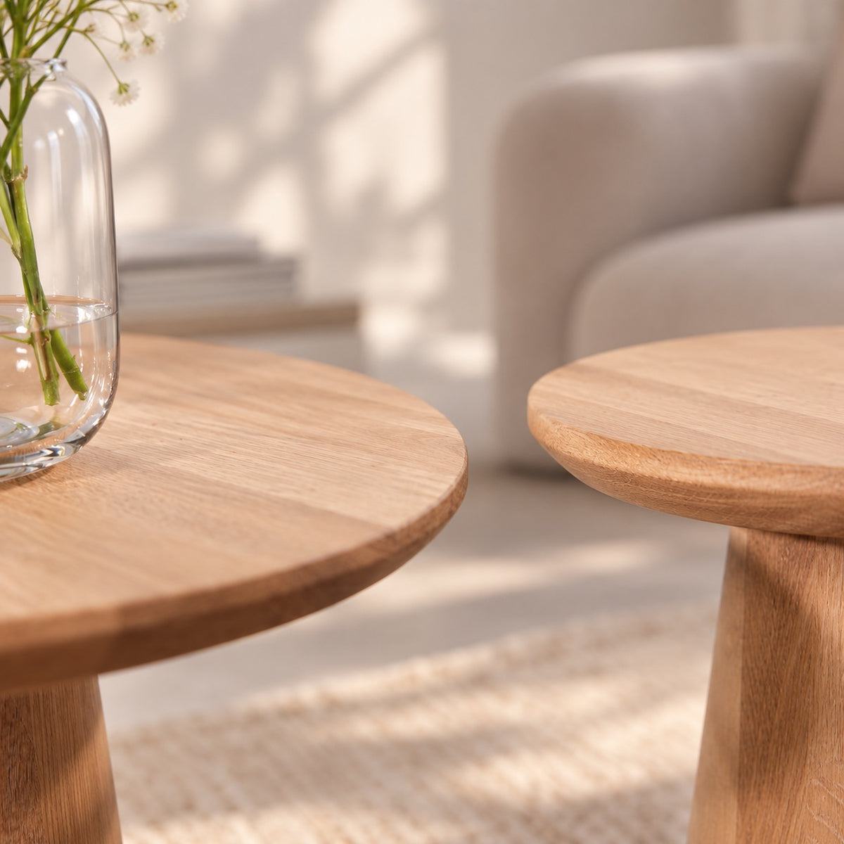 Mesa de centro de madera maciza de Roble Flux | VESKOR