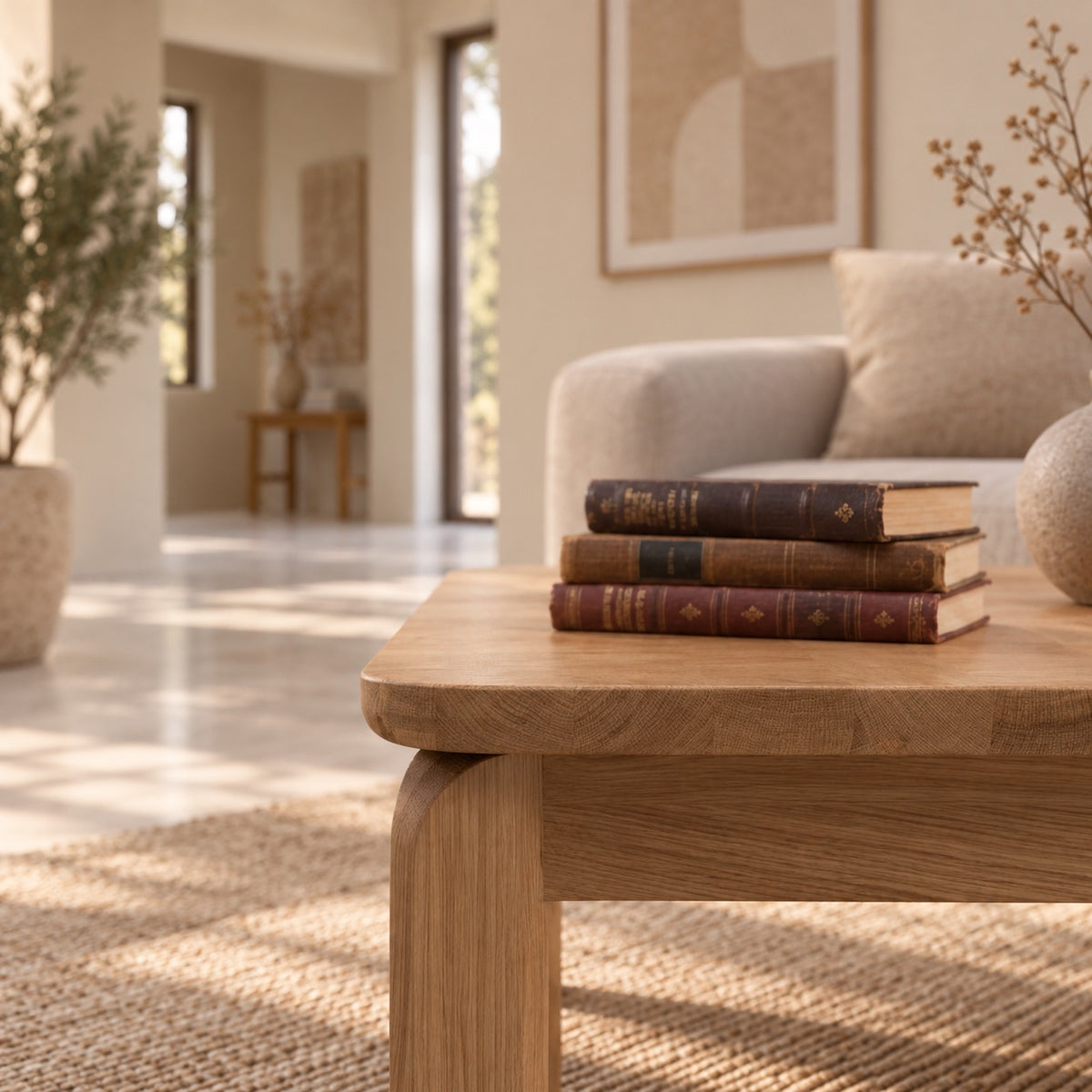 Mesa de centro de madera maciza de Roble Golf | VESKOR