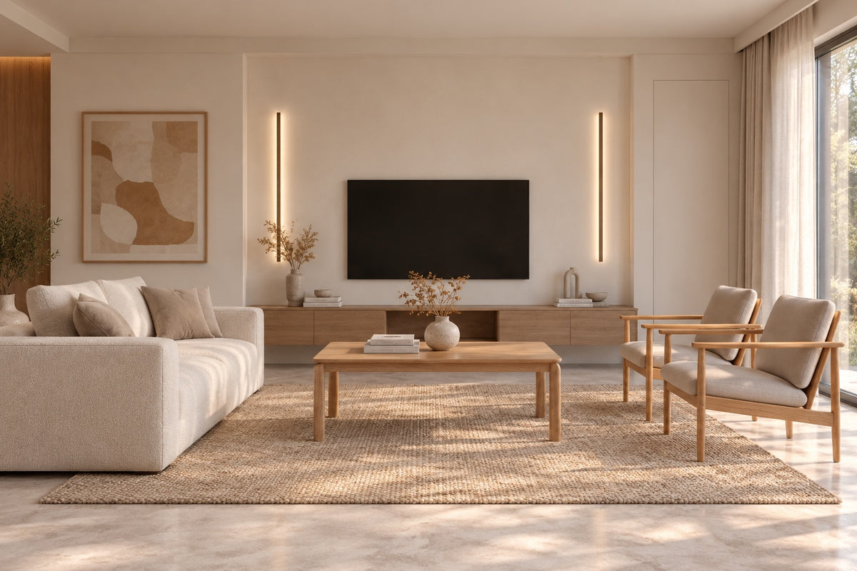 Mesa de centro de madera maciza de Roble Golf | VESKOR
