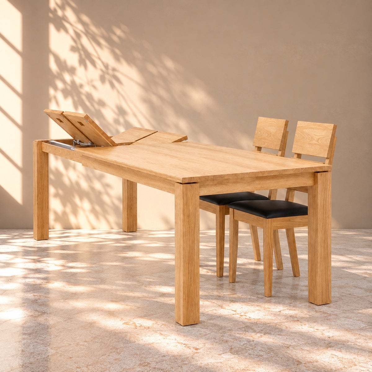 Mesa de comedor extensible madera maciza de haya LUX 2020 | VESKOR