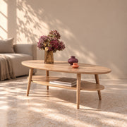 Mesa de centro madera maciza haya ELLA | VESKOR