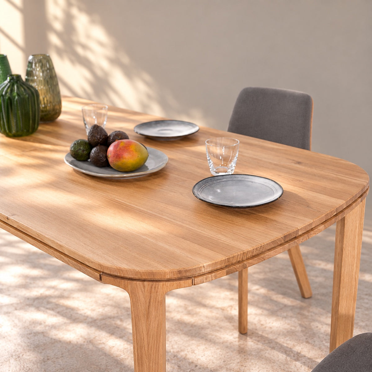 Mesa de comedor fija madera maciza de roble IKONA | VESKOR