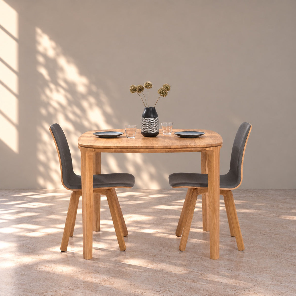 Mesa de comedor fija madera maciza de roble IKONA | VESKOR