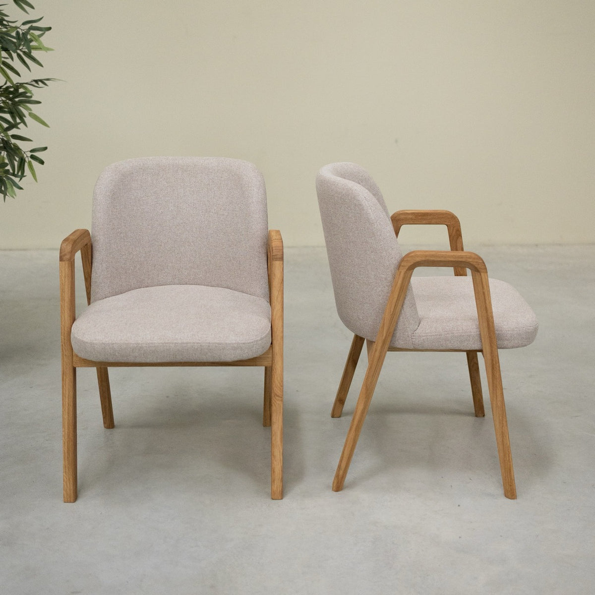 Pack de 2 o 4 sillas de madera maciza de roble Chill | VESKOR