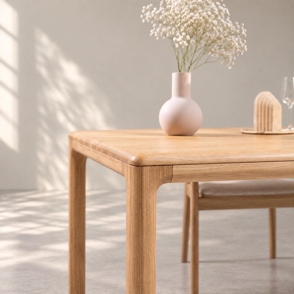 Mesa de comedor de madera maciza de Roble fija Mondo | VESKOR