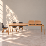 Mesa de comedor extensible de madera maciza de roble TOKIO | VESKOR