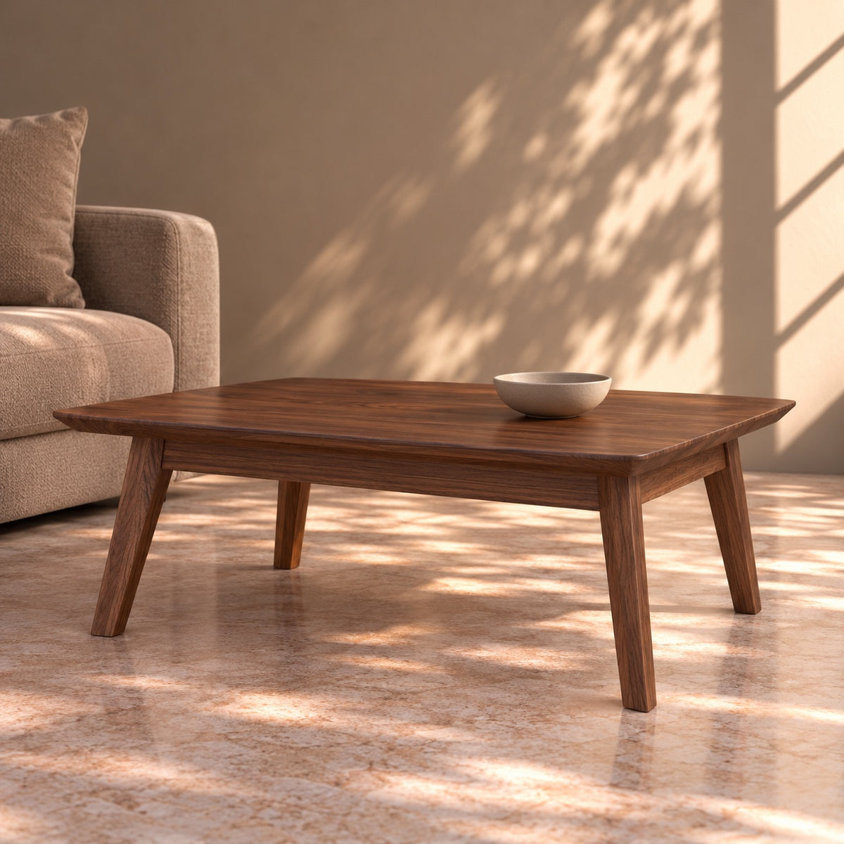 Mesa de centro de madera maciza de Nogal Premier | VESKOR