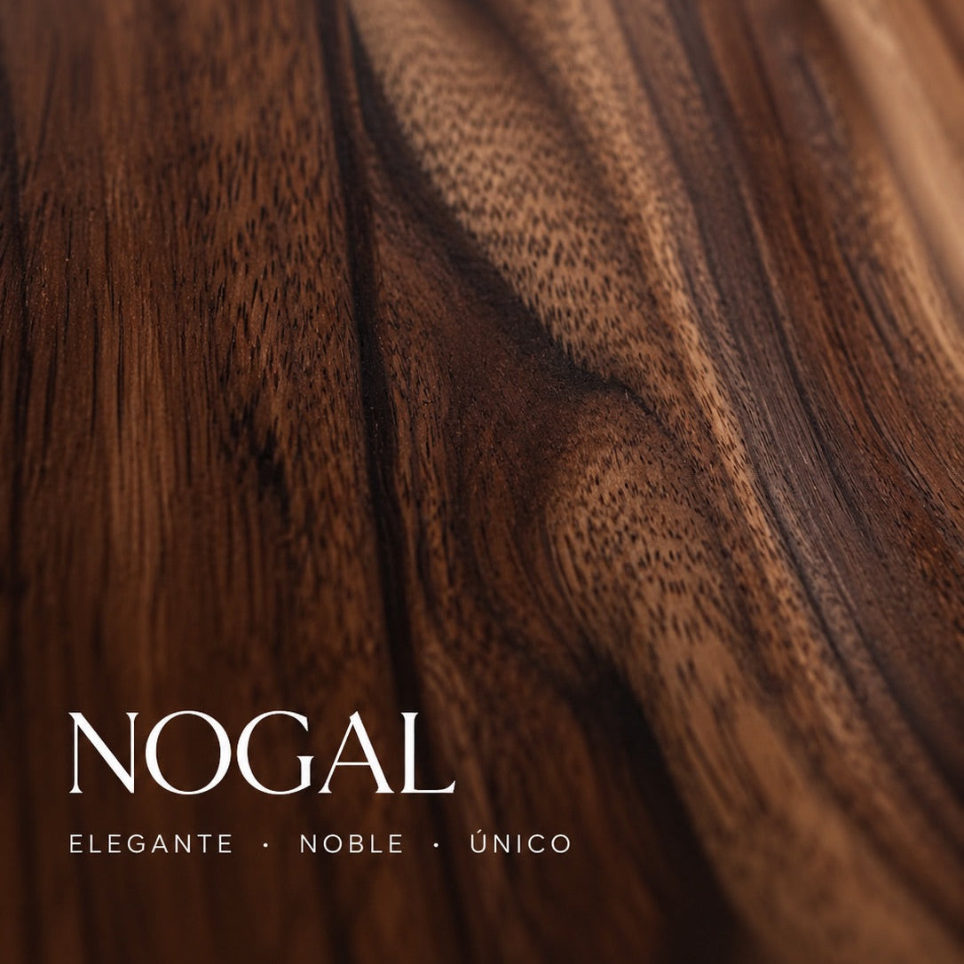 Mesa de comedor fija de madera maciza de nogal LUNA | VESKOR