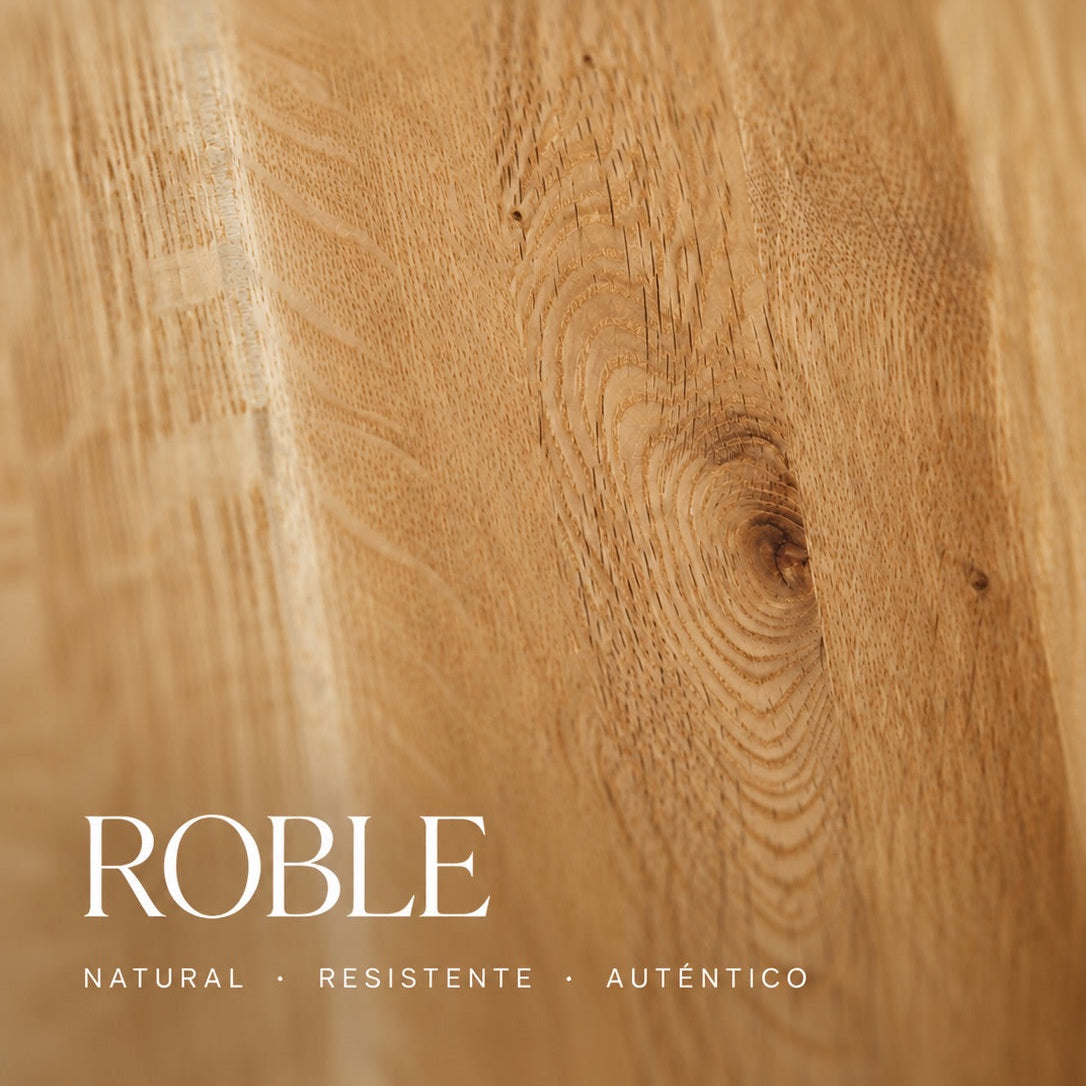 Mesa auxiliar con estante de madera maciza de roble CREATIV | VESKOR