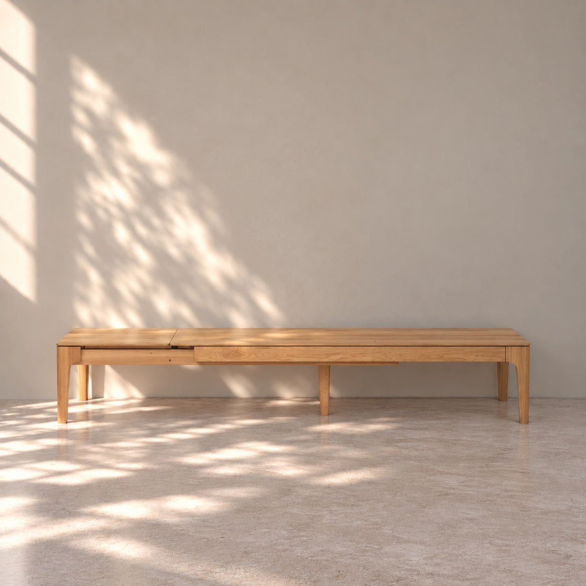 Banco de madera maciza de Roble extensible Creativ | VESKOR