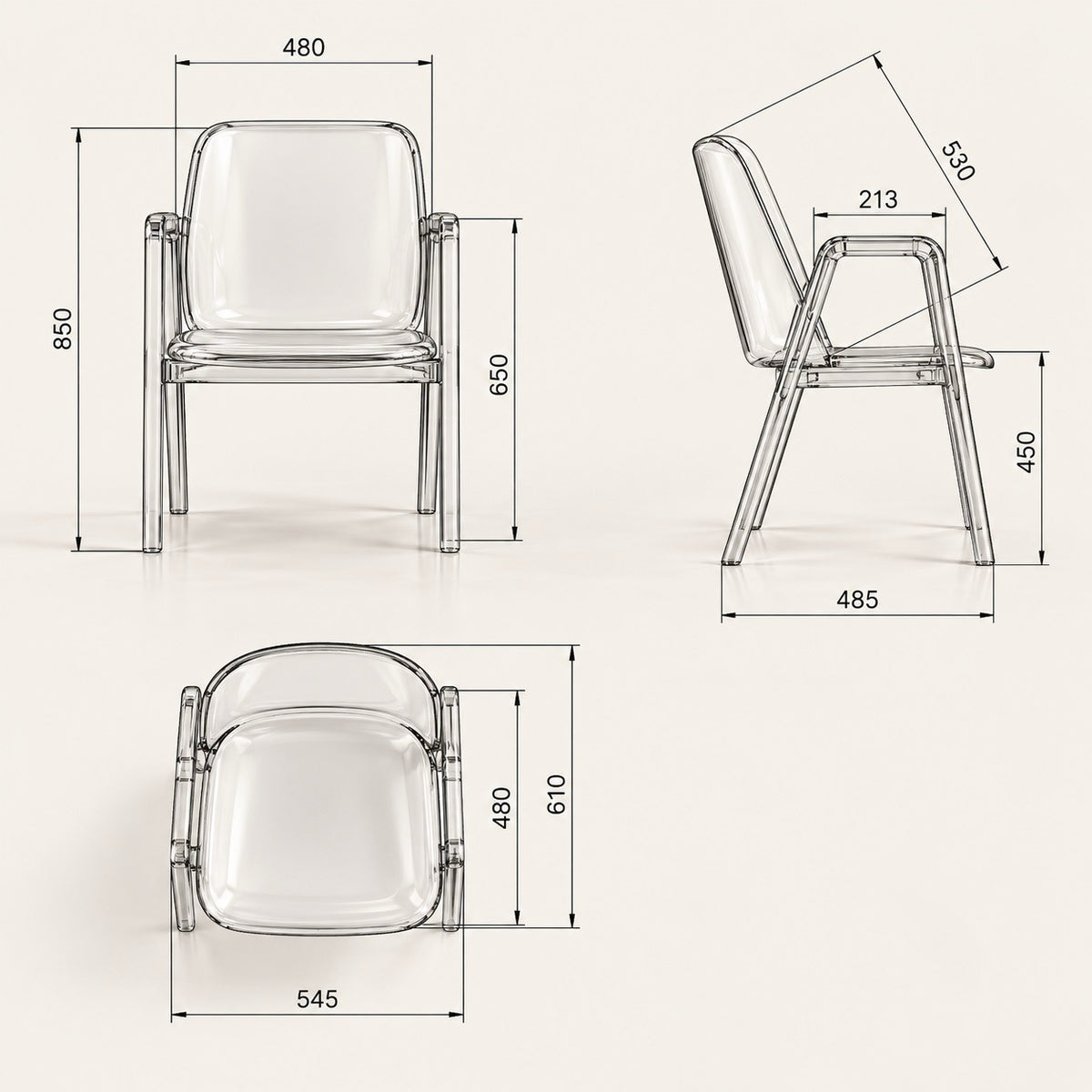 Pack de 2 o 4 sillas de madera maciza de roble Chill | VESKOR