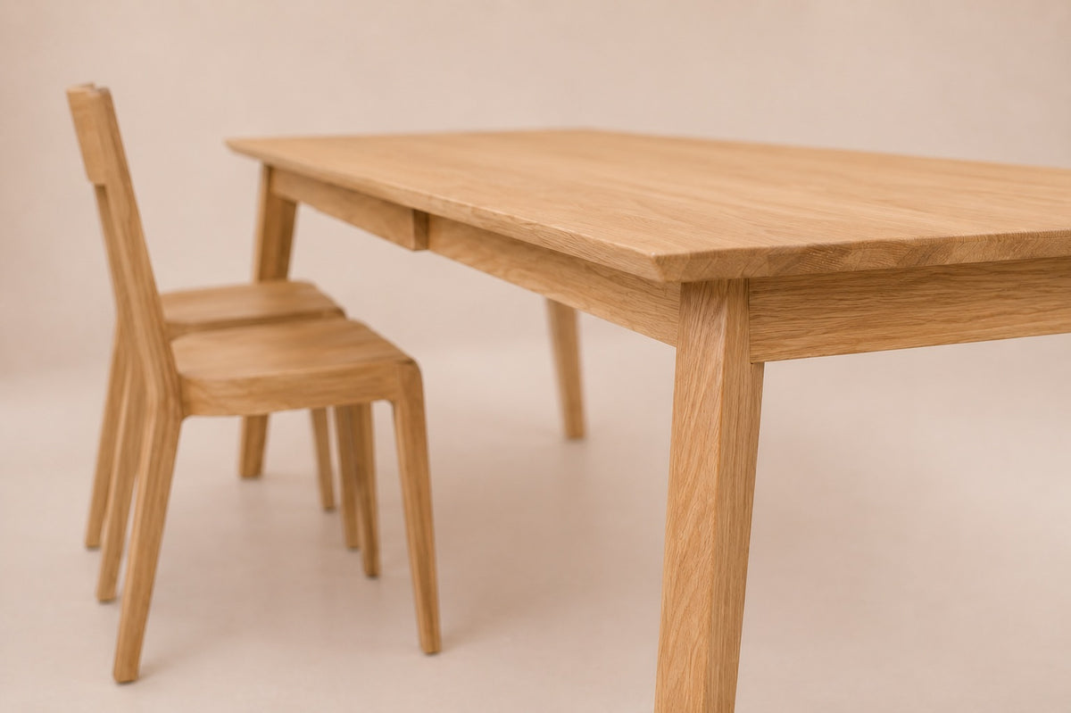 Mesa de comedor fija madera maciza de haya PREMIER | VESKOR