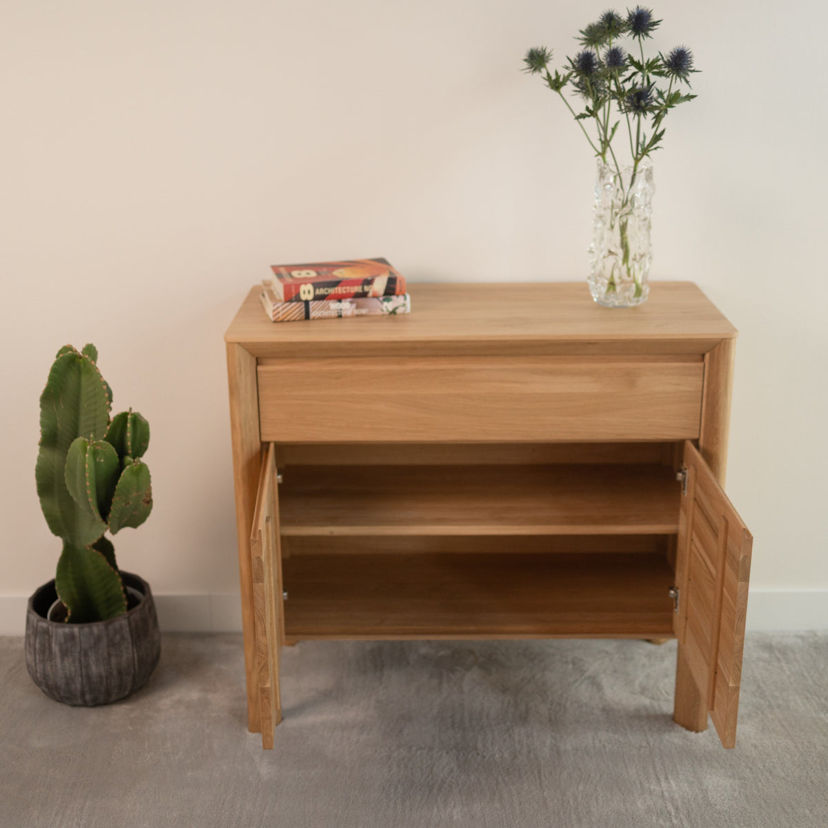 Aparador de madera maciza de Roble Dita 90 | VESKOR
