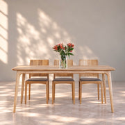 Mesa de comedor de madera maciza de roble fija Tokio | VESKOR