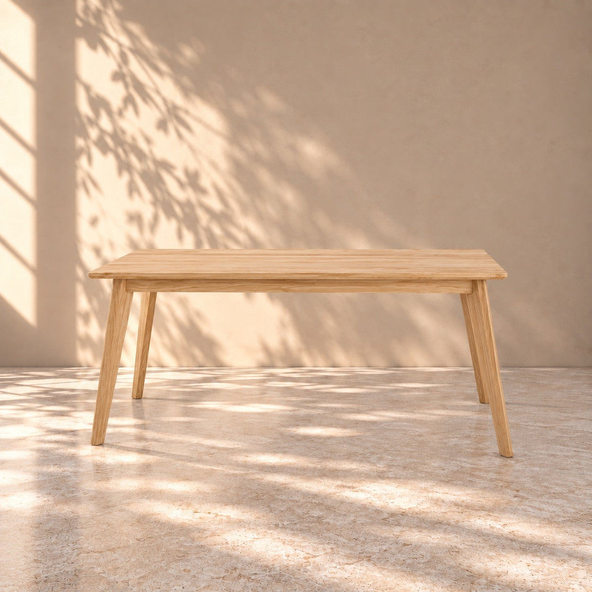 Mesa de comedor fija de madera maciza de haya KAMBIO | VESKOR