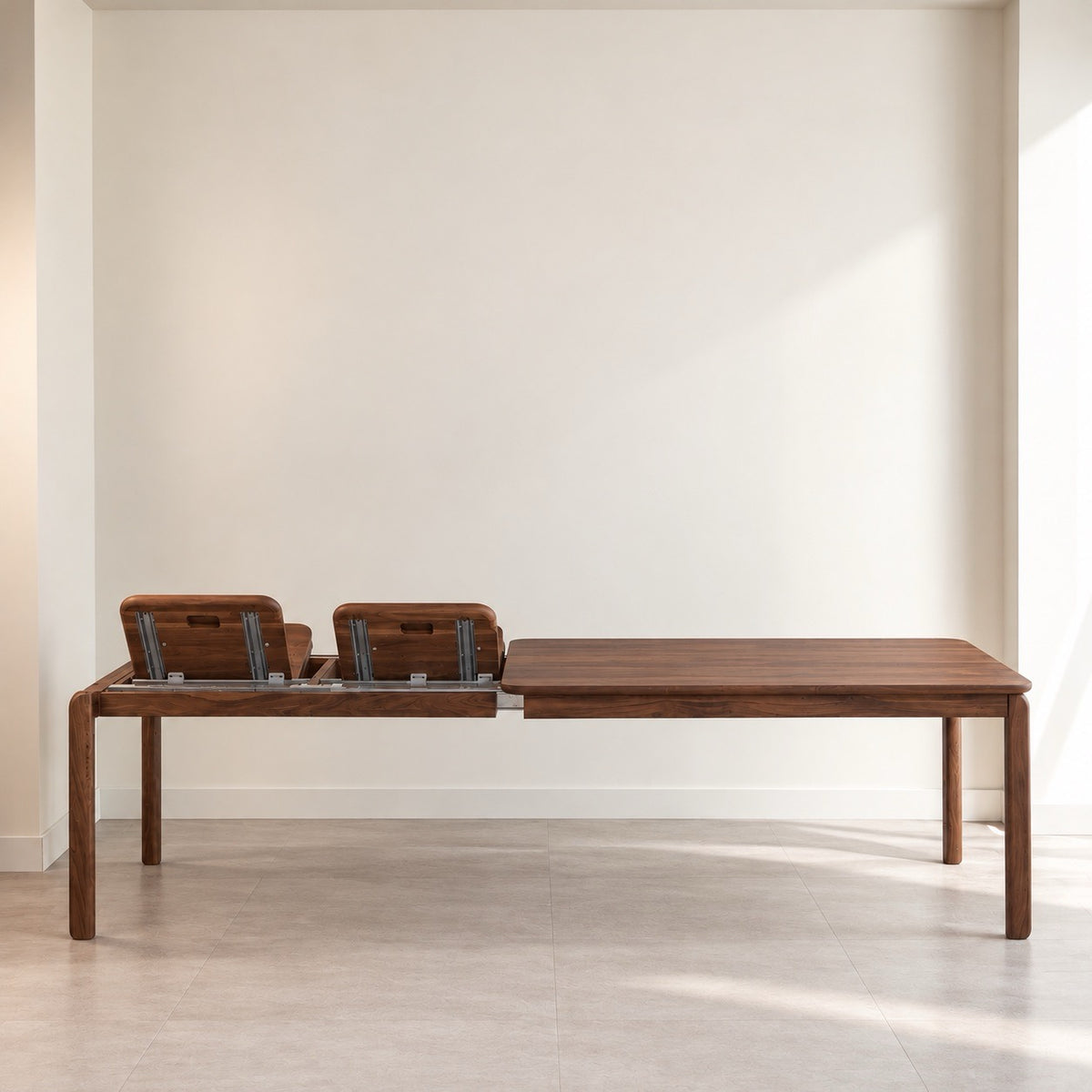 Golf extendable solid walnut dining table | VESKOR