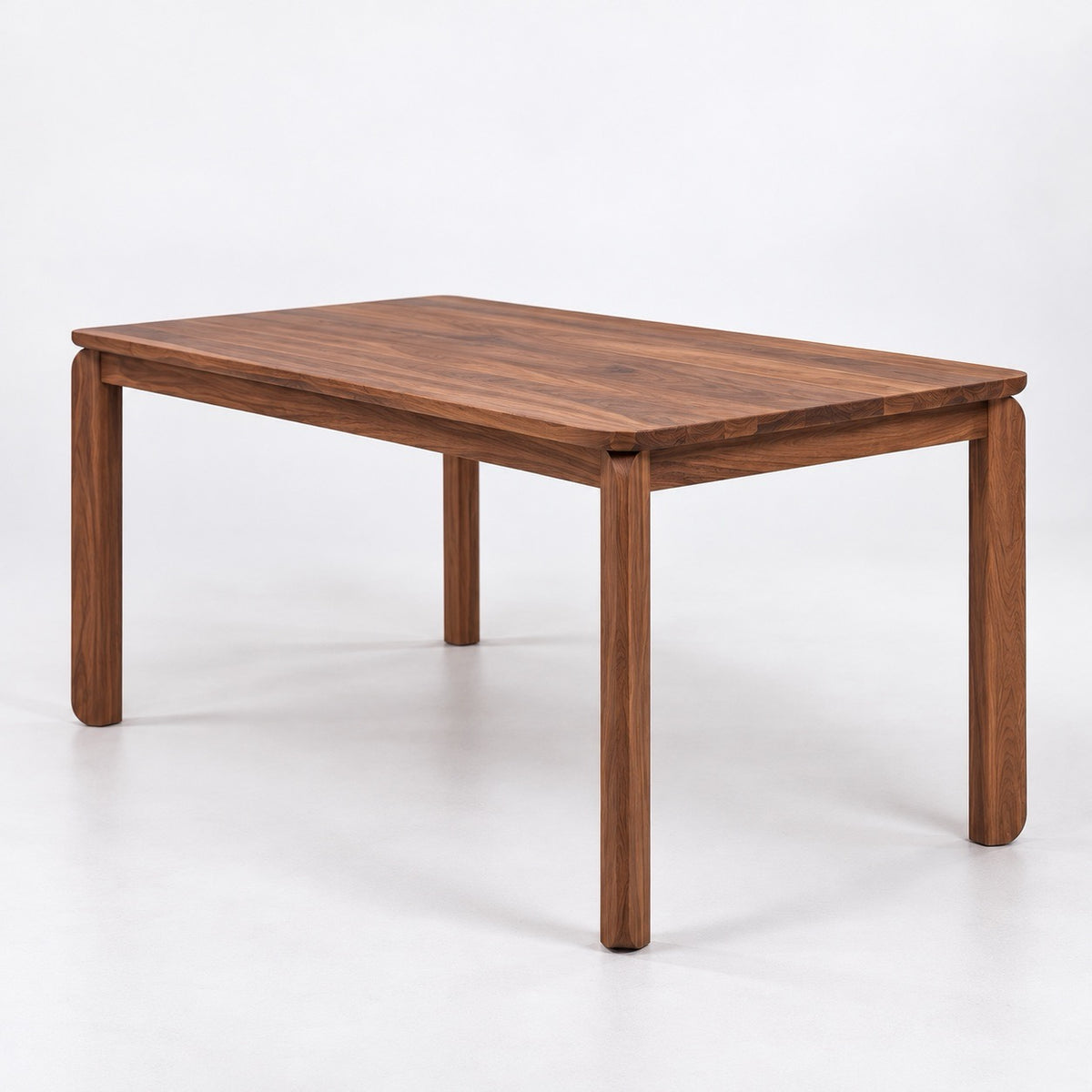 Mesa de comedor de madera maciza de nogal fija Golf | VESKOR