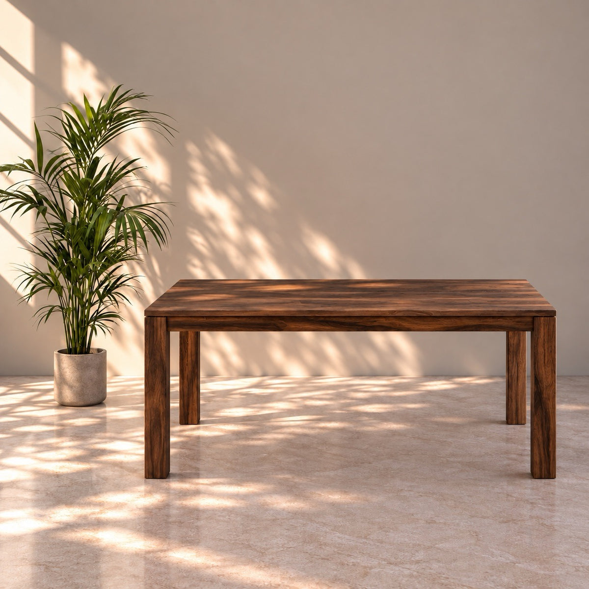 Mesa de comedor de madera maciza de nogal fija Lux 2020 | VESKOR