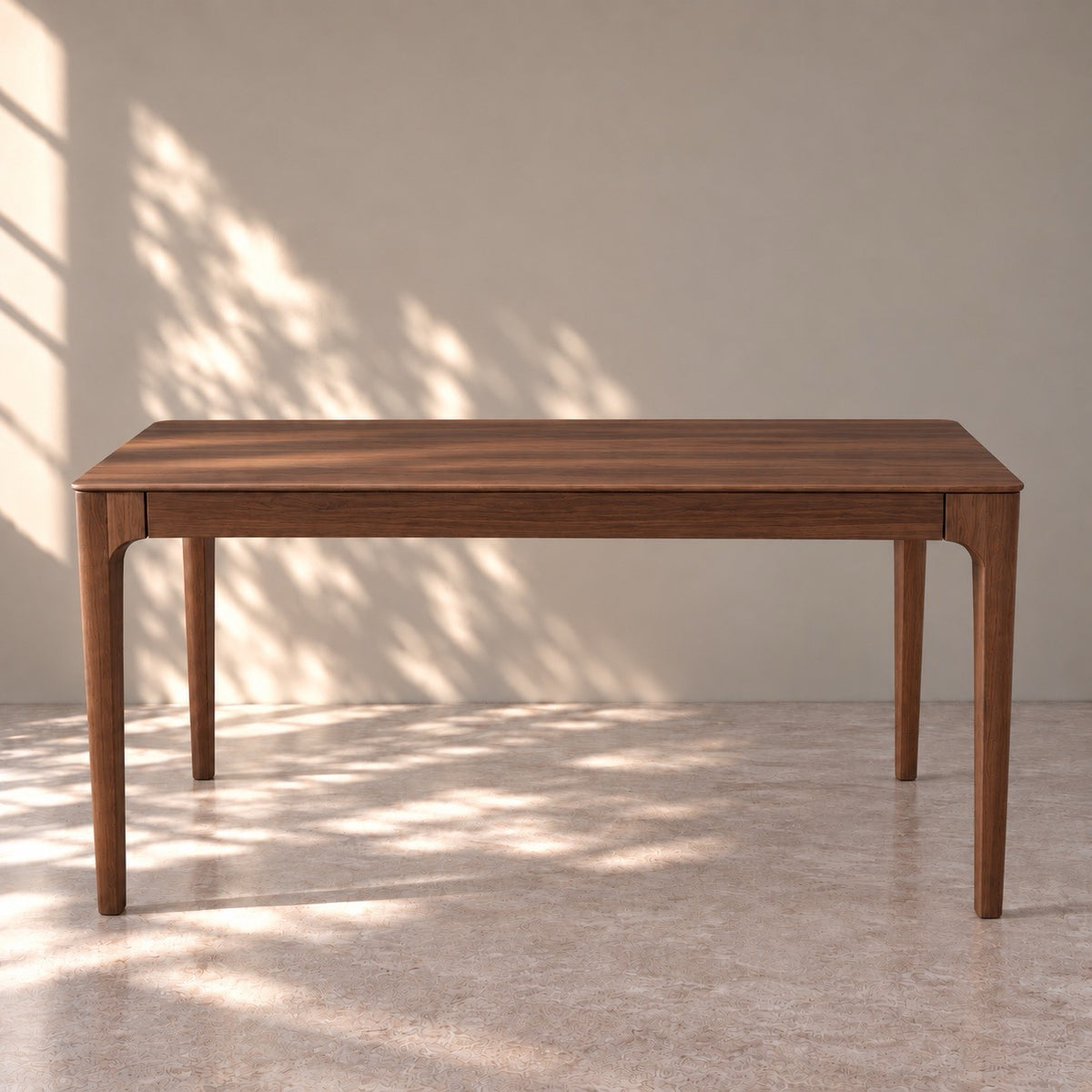 Mesa de comedor de madera maciza de nogal fija Creativ | VESKOR