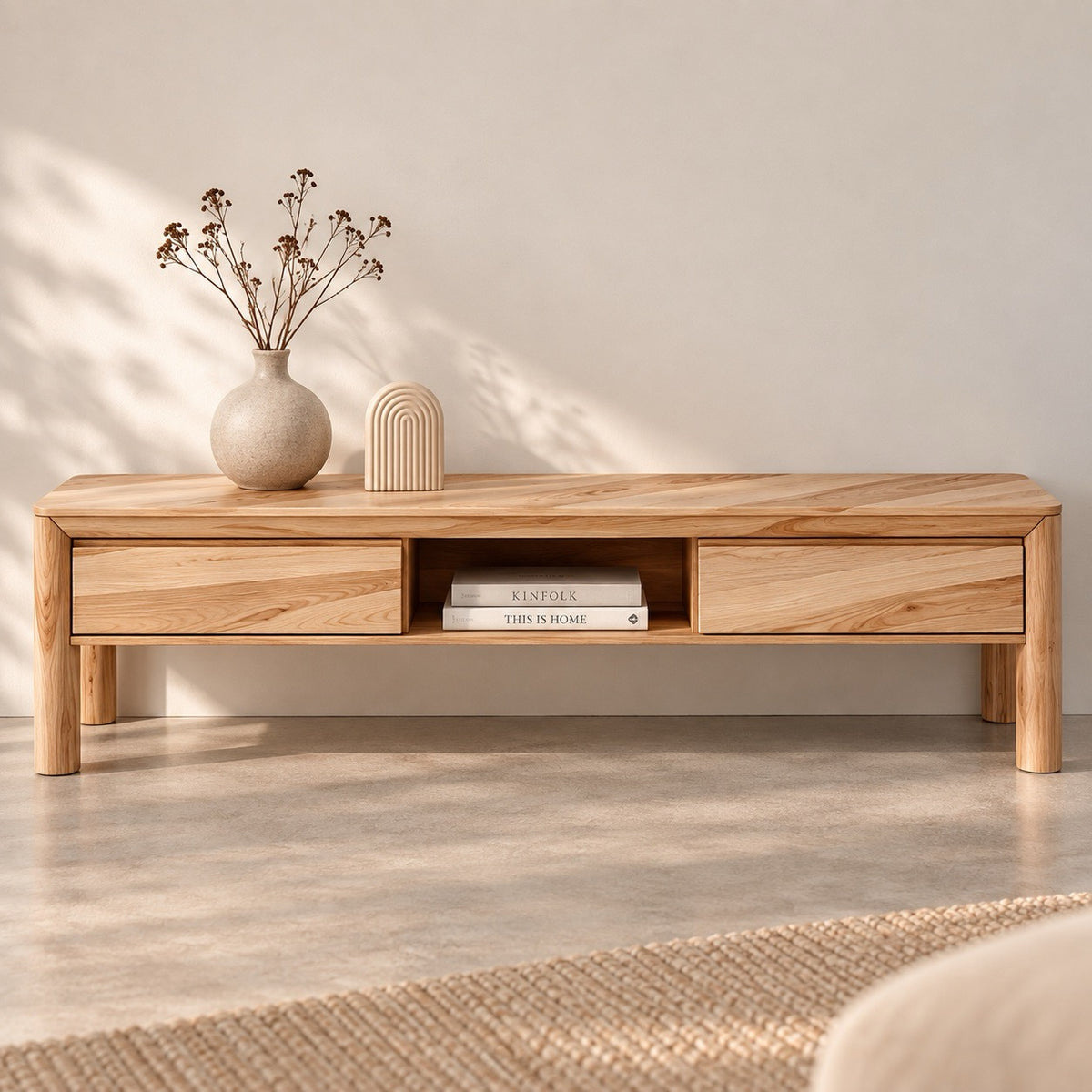 Mueble TV de madera maciza de haya DITA | VESKOR
